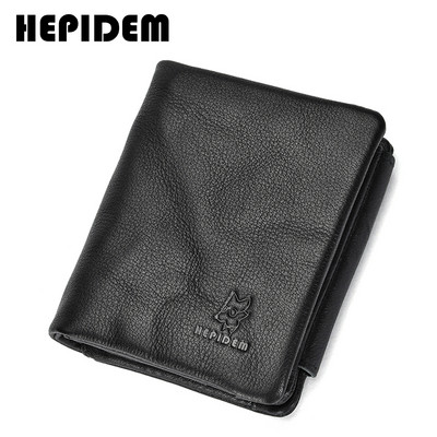 HEPIDEM RFID aukštos kokybės plona piniginė, 2020 m., nauja, trys sulankstoma priekinė kišeninė pinigų dolerių piniginė vyrams 191