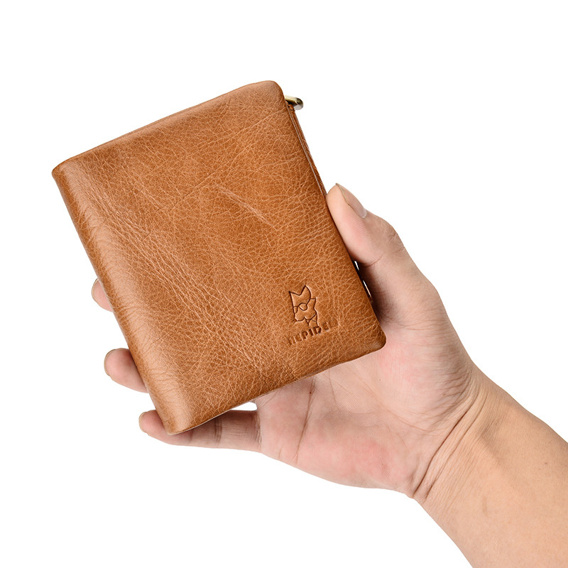 HEPIDEM RFID aukštos kokybės plona piniginė, 2020 m., nauja, trys sulankstoma priekinė kišeninė pinigų dolerių piniginė vyrams 191