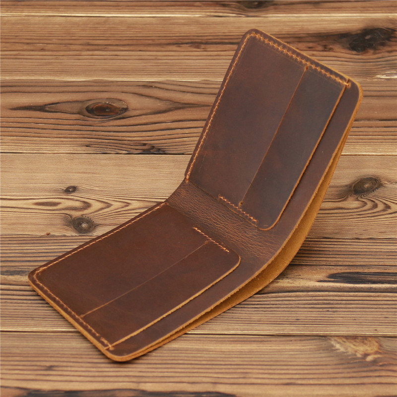 Crazy Horse Portofel Bărbați din Poșeta vintage Geanta pentru bani Suport card de credit Moda Nou