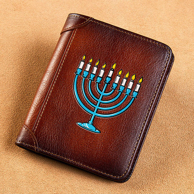 Aukštos kokybės odos vyriškos piniginės Izraelio valstijos policijos ženklelis trumpas kortelių laikiklis piniginė Prabangios prekės ženklo vyriška piniginė