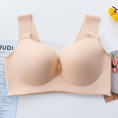 Ženski bešavni aktivni grudnjak Bežični prsluk s jastučićima Donje rublje Velika veličina, tanka košarica DE 90 105 Puno pokrivanje, veliki rastezljivi minimizirajući grudnjak