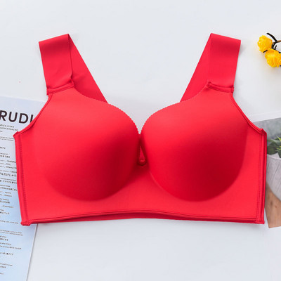 Ženski bešavni aktivni grudnjak Bežični prsluk s jastučićima Donje rublje Velika veličina, tanka košarica DE 90 105 Puno pokrivanje, veliki rastezljivi minimizirajući grudnjak