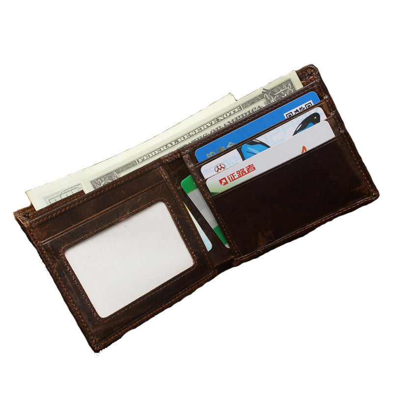 Natūralios odos vyriškos piniginės kortelių laikiklis europietiško stiliaus pynimo karvės odos vyriškos piniginės 2 sulankstomos trumpos piniginės aukštos kokybės mados