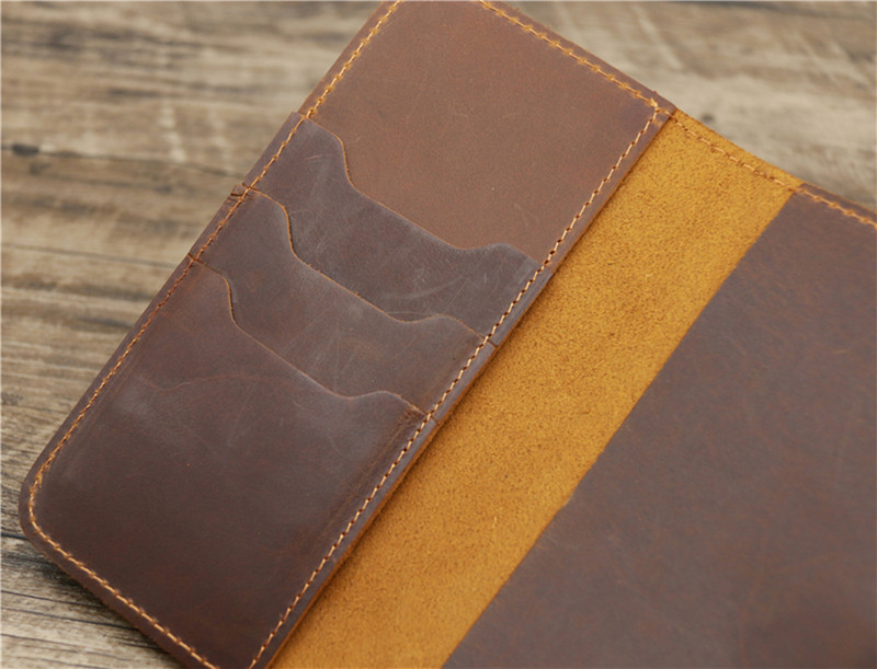 Retro Crazy Horse odos vyriška piniginė pirmojo sluoksnio odinė didelės talpos sankabos odinė ilga piniginė Rankų darbo piniginė