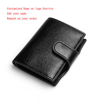 BISI GORO Customize Wallet 2022 New Mini Wallet Men Αντικλεπτική θήκη κάρτας Έξυπνη θήκη κάρτας RFID Vintage Wallet Τσάντα χρημάτων