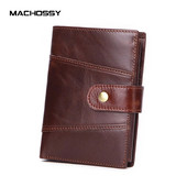 MACHOSSY Vyriška piniginė odos odos piniginės monetų piniginė Sankaba Hasp Open Retro trumpa piniginė vyriškam funkciniam krepšiui