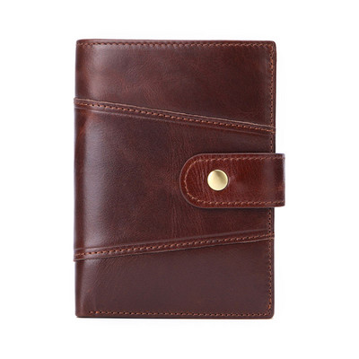 MACHOSSY Vyriška piniginė odos odos piniginės monetų piniginė Sankaba Hasp Open Retro trumpa piniginė vyriškam funkciniam krepšiui