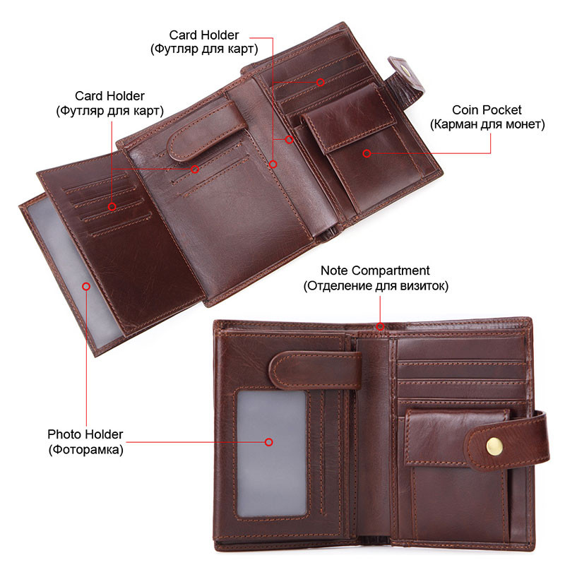 MACHOSSY Vyriška piniginė odos  odos piniginės monetų piniginė Sankaba Hasp Open Retro trumpa piniginė vyriškam funkciniam krepšiui