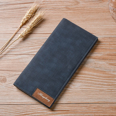 Kuum müük Pehmest nahast õhuke rahakott meestele pikk meeste rahakott õhuke meeste kaardihoidja 4 värvi