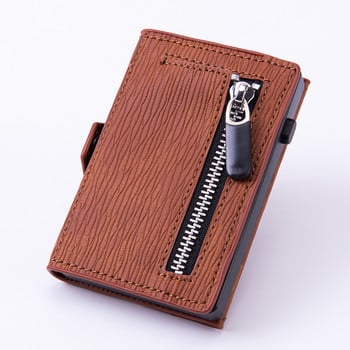 ZOVYVOL New Men Pop-up Holder Button Single Box Smart Wallet RFID Θήκη πιστωτικής κάρτας Hasp Αυτόματη θήκη κάρτας Πορτοφόλι νομισμάτων