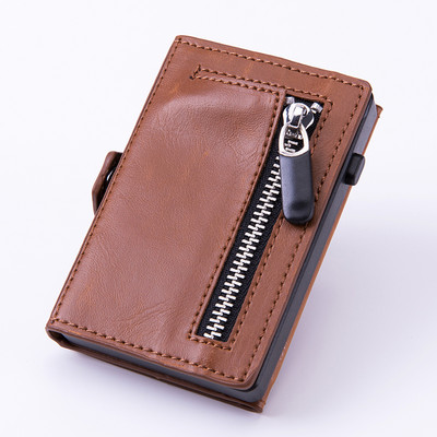 ZOVYVOL New Men Pop-up Holder Button Single Box Smart Wallet RFID Držač kreditne kartice Hasp Automatic Card Case Novčanica