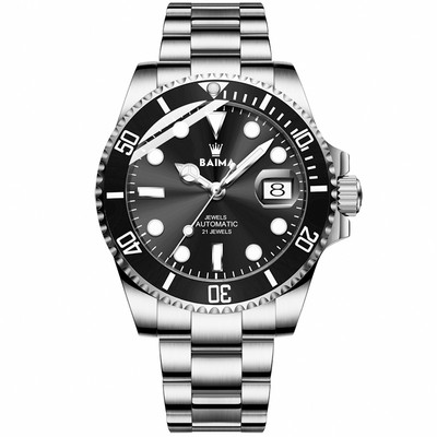 Vyriškas vandeniui atsparus laikrodis su metaline apyranke