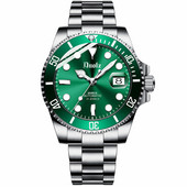 Vyriškas mechaninis laikrodis su nerūdijančio plieno dirželiais