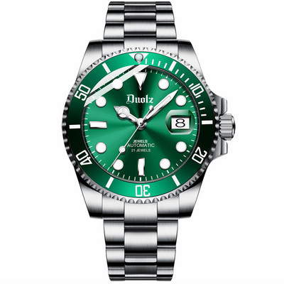 Vyriškas mechaninis laikrodis su nerūdijančio plieno dirželiais