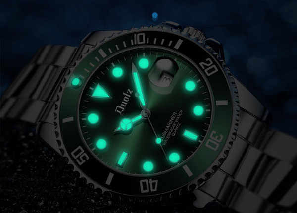 Vyriškas mechaninis laikrodis su nerūdijančio plieno dirželiais