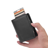 Man Smart Wallet vizītkaršu turētājs Hasp Rfid Wallet Alumīnija metāla kredīta biznesa mini karšu maks