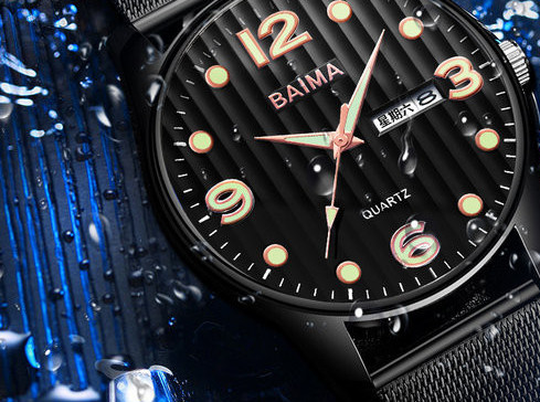 Vyriškas elegantiškas laikrodis – dviejų spalvų