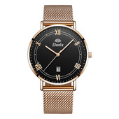 Vyriškas mechaninis laikrodis su metaliniu dirželiu