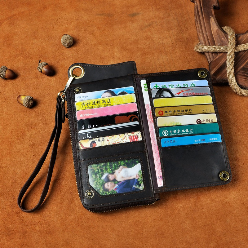 Mados Vyriškas Organizatorius Odos dizainas Gyvūnų Reljefinis Čekių knygelė Grandinė Užtrauktukas Kišeninė Piniginė Piniginė Sankaba Telefono Rankovė Vyriška ck001-1-d