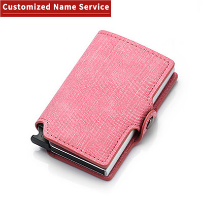 BISI GORO 2022 individualaus pavadinimo piniginės kortelių laikiklis Vyriškas odinis piniginė išmanioji piniginė pinigų krepšys piniginė RFID aliuminio dėžutės dėklas Kortelių laikiklis