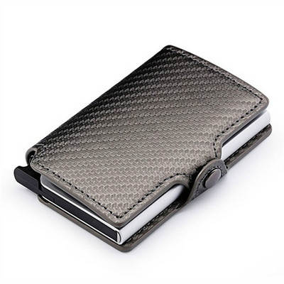 BISI GORO 2022 individualaus pavadinimo piniginės kortelių laikiklis Vyriškas odinis piniginė išmanioji piniginė pinigų krepšys piniginė RFID aliuminio dėžutės dėklas Kortelių laikiklis