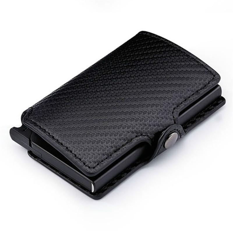 BISI GORO 2022 individualaus pavadinimo piniginės kortelių laikiklis Vyriškas odinis piniginė išmanioji piniginė pinigų krepšys piniginė RFID aliuminio dėžutės dėklas Kortelių laikiklis