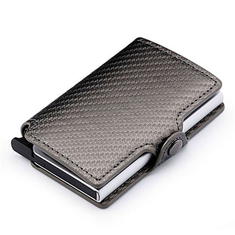 BISI GORO 2022 individualaus pavadinimo piniginės kortelių laikiklis Vyriškas odinis piniginė išmanioji piniginė pinigų krepšys piniginė RFID aliuminio dėžutės dėklas Kortelių laikiklis