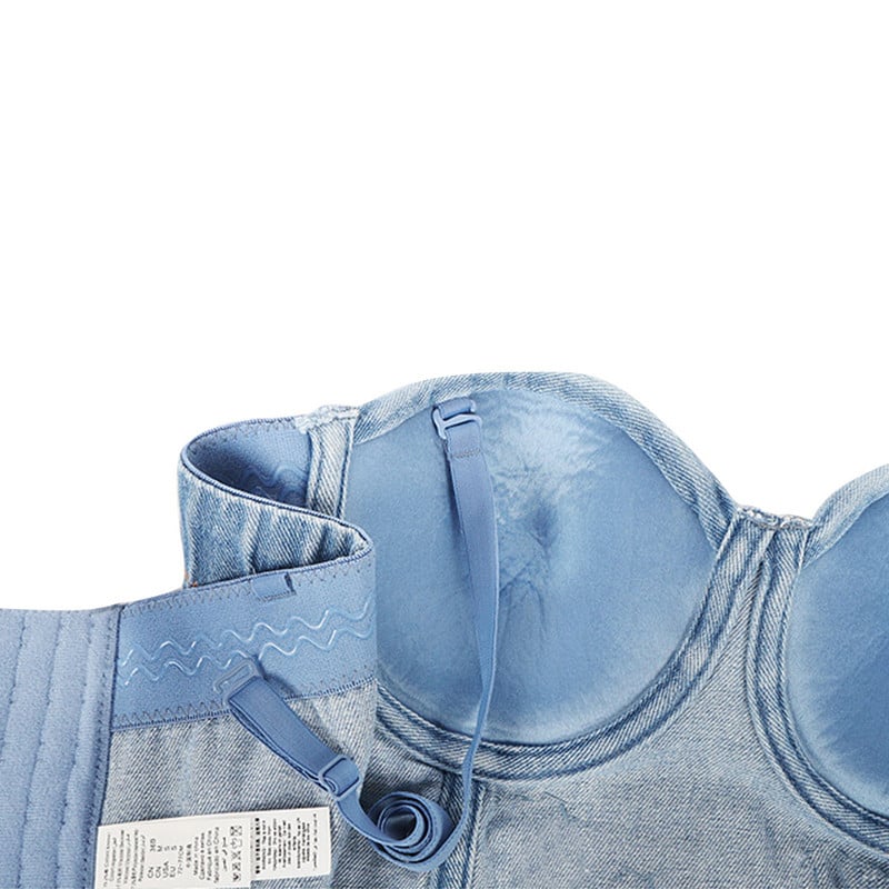 Naiste teksad, rinnakorsetid, suvine reguleeritav õlarihm teksariidest vest šikk mood daami rebitud aukudega sling Crop tops