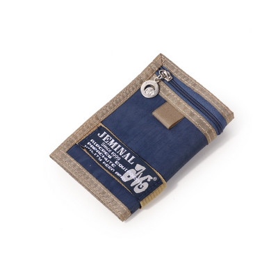 Paauglių berniukų drobė trumpa trikampė piniginė mados moterims studentams laisvalaikio pinigų aplankas su ID langu kortelių laikikliu kišeninė monetų piniginė