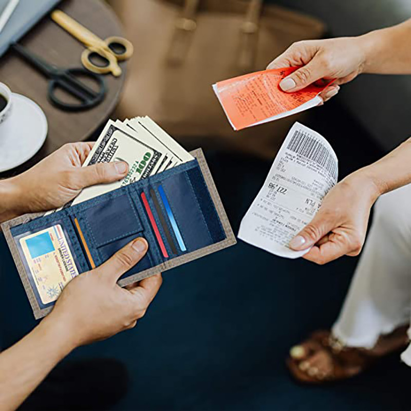 Paauglių berniukų drobė trumpa trikampė piniginė mados moterims studentams laisvalaikio pinigų aplankas su ID langu kortelių laikikliu kišeninė monetų piniginė