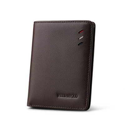 WILLIAMPOLO férfi pénztárca Kicsi Mini Ultravékony kompakt pénztárca Kézzel készített pénztárca kártyatartó Rövid kivitel