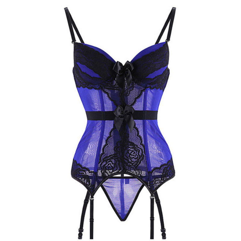 Didelio dydžio korsetas apatinis trikotažas nėriniai gėlėtas skaidrus paminkštintas puodelis korsetai petnešėlės apatinis trikotažas.