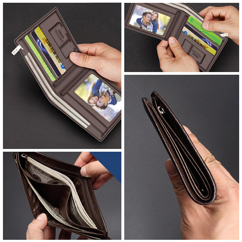 LAORENTOU piniginė vyrams odos trumpa piniginė Vintažinė odos piniginė piniginė Kasdieninė piniginė Piniginė Standartiniai kortelių laikikliai