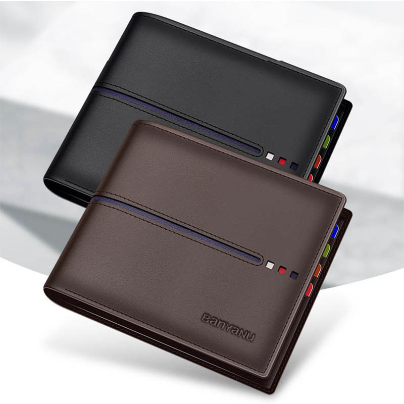 2021 m. nauja vyriška piniginė piniginė RFID blokuojantis sulankstymas itin plonas vizitinių kortelių laikiklis Piniginė Pinigų krepšys Piniginė Vyras