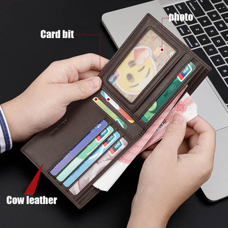 2021 m. nauja vyriška piniginė piniginė RFID blokuojantis sulankstymas itin plonas vizitinių kortelių laikiklis Piniginė Pinigų krepšys Piniginė Vyras