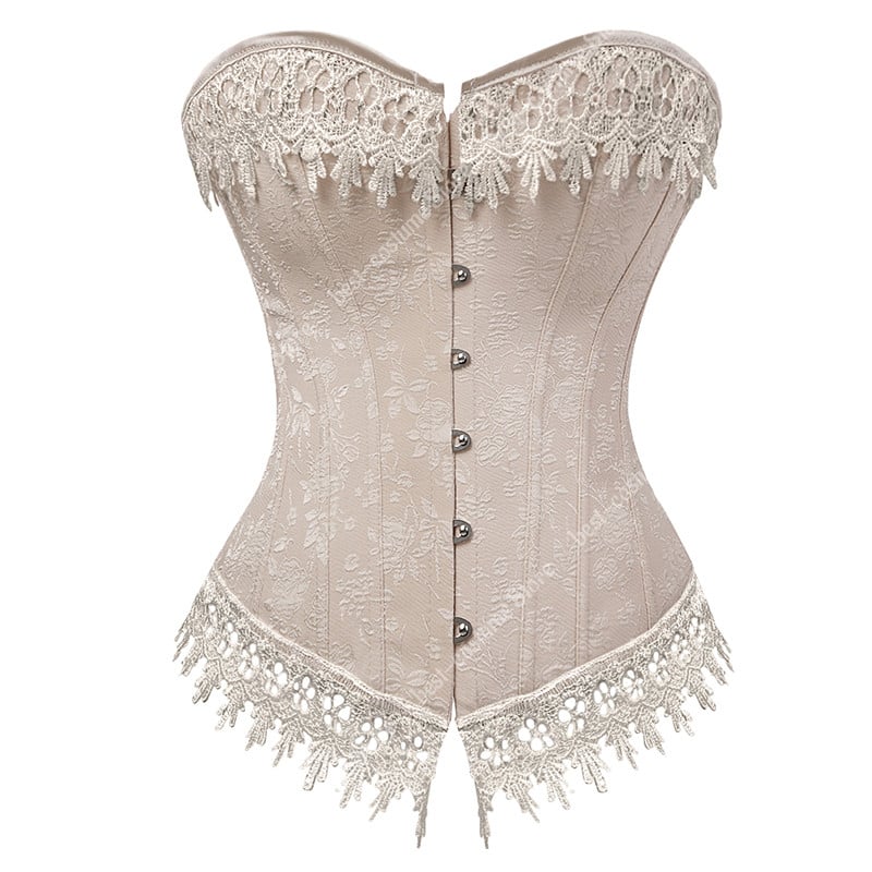 Princesės korsetas krūtinkaulio moterims Rožinis korsetas Viršutinės gėlės žakardo plius dydžio Vintažinis gėlių korsetas apatinio trikotažo korsetas