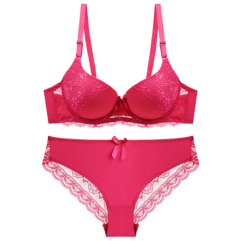 Naujas seksualus liemenėlių rinkinys BC Cup liemenėlės ir kelnaičių komplektai Push Up apatiniai moteriški apatinio trikotažo komplektai