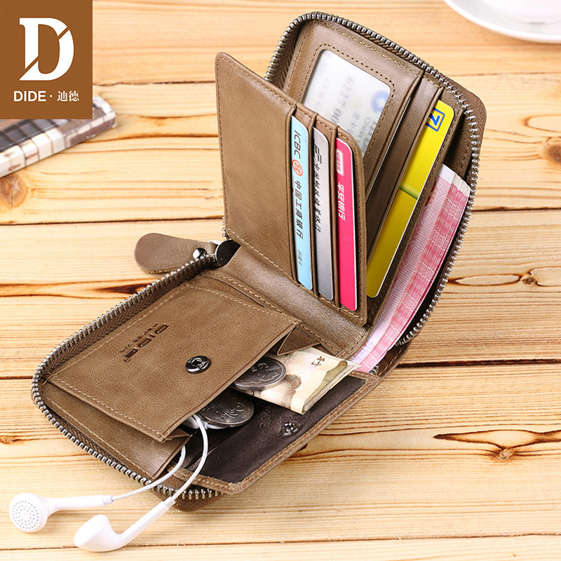 DIDE pénztárcák férfiaknak női pénztárca érme pénztárca zsebek hitelkártya tartó RFID nagy kapacitású cipzáras pénztárca férfi