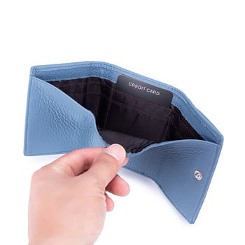 The First Layer of Cowhide Mini Wallet Rfid Blocking Πορτοφόλια πιστωτικών καρτών για άνδρες Κοντό πορτοφόλι με τσέπη νομισμάτων από πραγματικό δέρμα