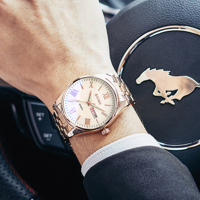 Naujo modelio vyriškas laikrodis su metaline apyranke