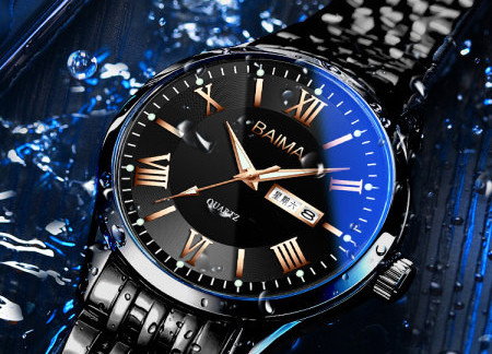 Naujo modelio vyriškas laikrodis su metaline apyranke