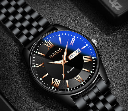 Naujo modelio vyriškas laikrodis su metaline apyranke