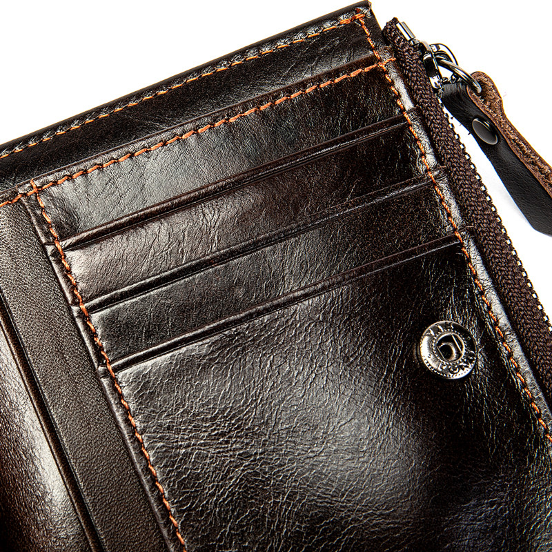 Ανδρικά πορτοφόλια MVA Πορτοφόλια για θήκη πιστωτικής κάρτας με φερμουάρ Μικρό πορτοφόλι Ανδρικό δερμάτινο πορτοφόλι Κοντό λεπτό ανδρικό πορτοφόλι κέρματος 604