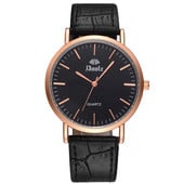 Modernus mechaninis vyriškas laikrodis su eko odos apyranke