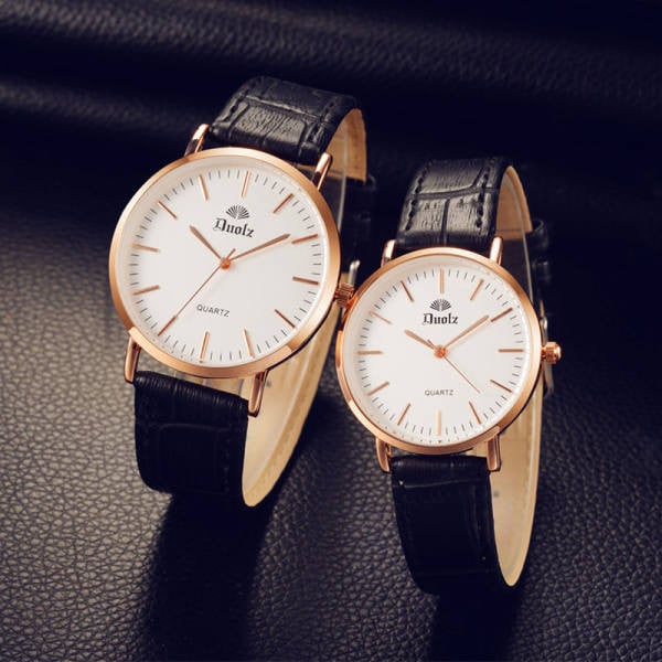 Modernus mechaninis vyriškas laikrodis su eko odos apyranke