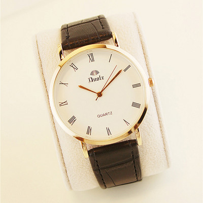 Alkalmi férfi karóra bőr szíjjal