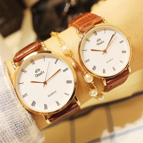 Alkalmi férfi karóra bőr szíjjal