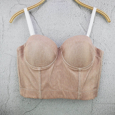 „Echonight Party Shinny Corset“ naktinis klubas „Bustier Slim Dance Top“ korsetas „Performance“ liemenė Korsetas, skirtas dėvėti Moterų krūtinė