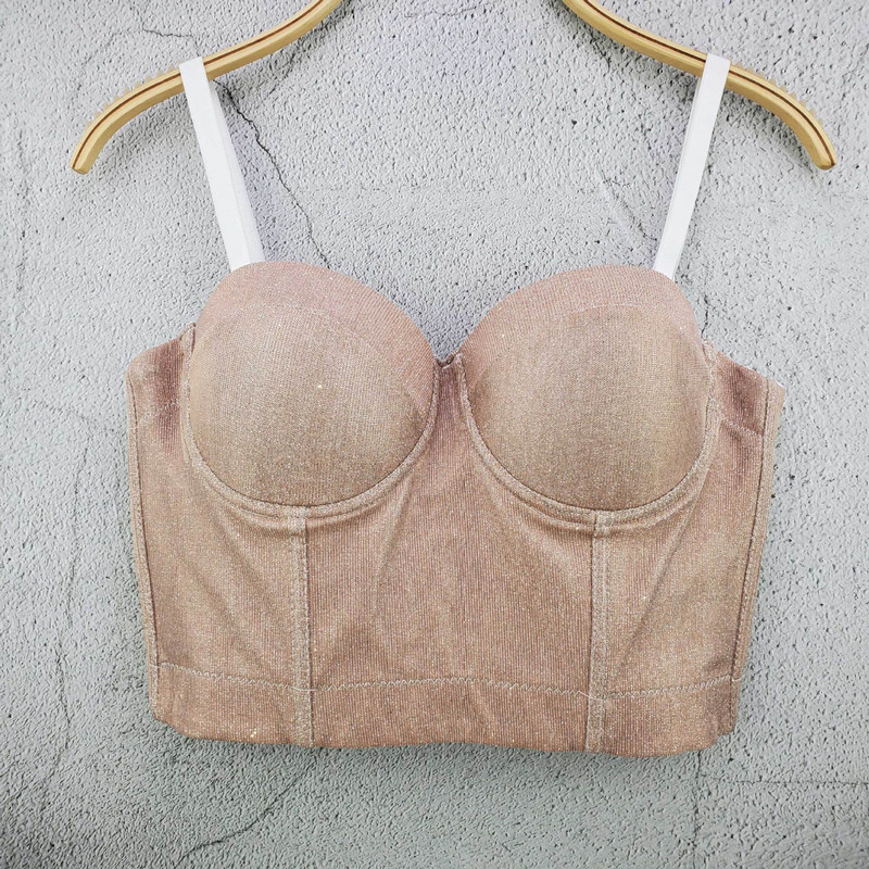 „Echonight Party Shinny Corset“ naktinis klubas „Bustier Slim Dance Top“ korsetas „Performance“ liemenė Korsetas, skirtas dėvėti Moterų krūtinė