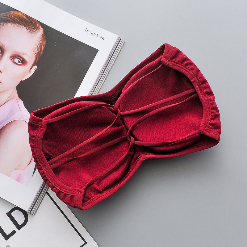 „Bralette 2021“ moteriška vienspalvė nematoma liemenėlė be nugarėlės be petnešėlių, minkšta ir patogi apkarpyta viršutinė dalis